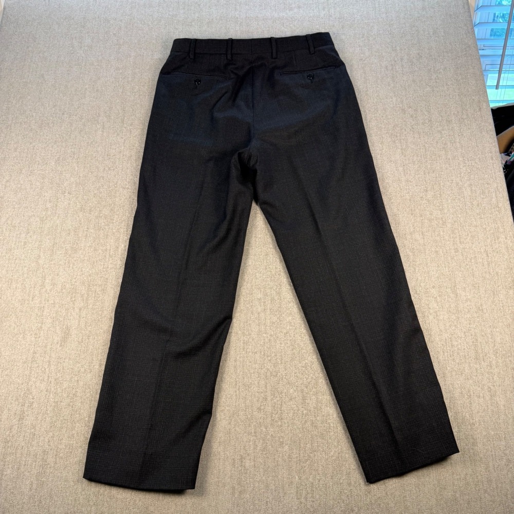 Zanella Dress Pants Men 32 Charcoal Grey Wool Flat Front Italy 111184 - Picture 7 of 7